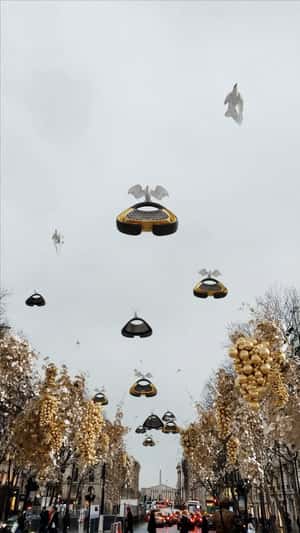 Bags Delivered by Doves in a fake-out-of-home of Balmain