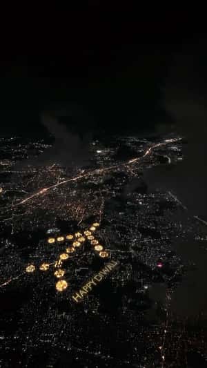 Drone Light Show Displays Happy Diwali in a fake-out-of-home ad of IndiGo