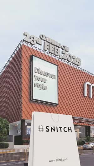 Products Come Out from LED Screen in a fake-out-of-home ad of Snitch