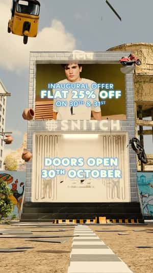 Parachute Drops Store in the City in a fake-out-of-home ad of Snitch