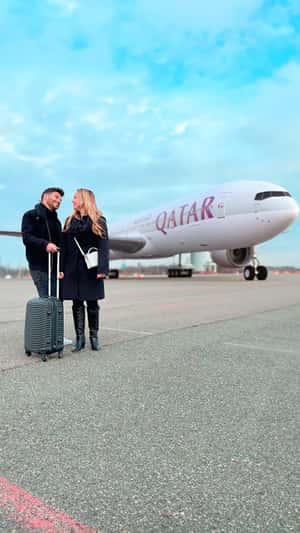 Valentine’s Day experience fake-out-of-home ad of Qatar Airways
