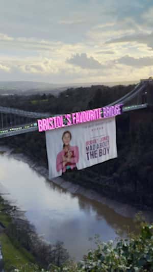 Poster Rolls Below the Bridge in a fake-out-of-home ad of Universal Pictures