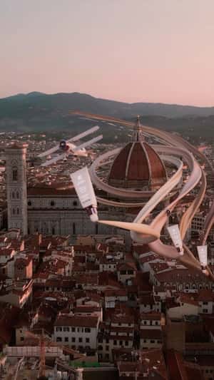 Foundation Aerial Plane Show in a fake-out-of-home ad of BioNike