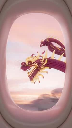 Flying Dragon Lantern fake-out-of-home ad of Qatar Airways