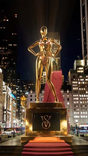 Red Cloth Unveils Model Trophy in a fake-out-of-home-ad of Victoria’s Secret
