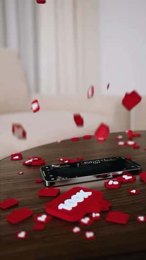 Smartphone Explodes with Icons in a fake-out-of-home ad of Amaya