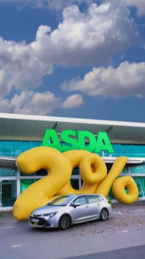 Number Installation Bounces in a fake-out-of-home-ad of ASDA Mobile