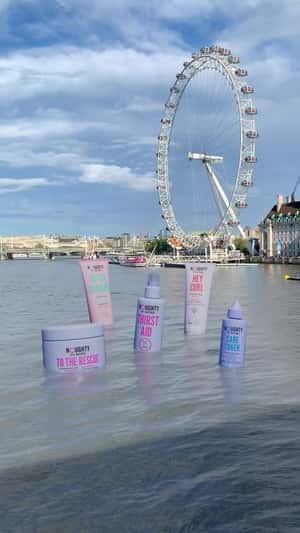 Hair Products Emerges at the River in a fake-out-of-home ad of Naughty Hair Care