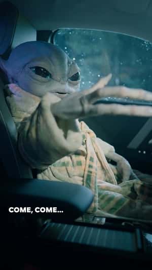 Alien Spotted Inside the Car in a fake-out-of-home ad of Citroën