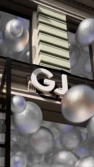 Frosted Balls Rushing Out From Store in a fixed-out-of-home ad of Gloria Jeans