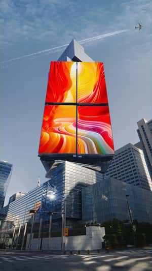 Bespoke Refrigerator Seoul in fake-out-of-home ad of Samsung