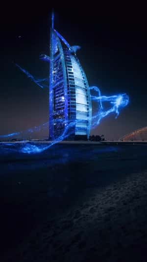 Sparkling Light Illuminates Landmarks in a fake-out-of-home ad of OPPO