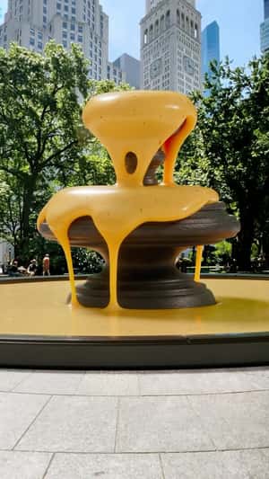 Honey Mustard Fountain in fake-out-of-home ad of Subway