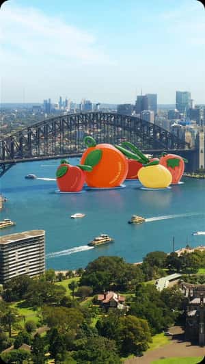 Fruit Charm Installation in a fake-out-of-home ad of MAISON de SABRÉ