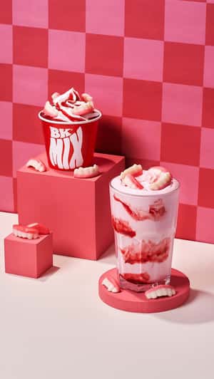 Glass-cased Gummies Overflow in a fake-out-of-home ad of Burger King