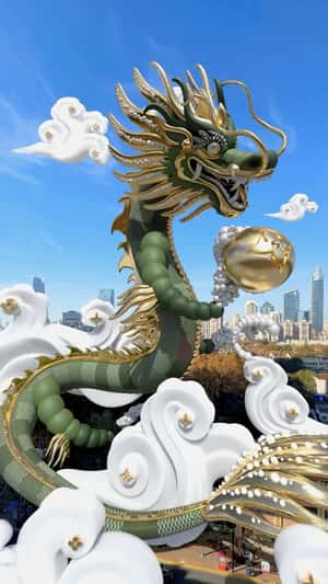 Chinese New Year Dragon in fake-out-of-home ad of Louis Vuitton