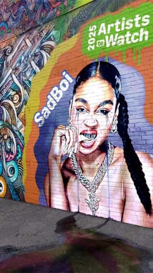 Tears Flow From Graffiti Art in a fake-out-of-home ad of Amazon Music