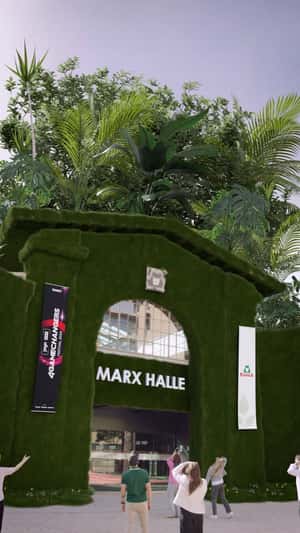 Green Moss Covers Building Facade in a fake-out-of-home ad of 4GAMECHANGERS
