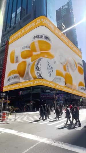 Creams Bounce Off From Billboard in a fake-out-of-home ad of Sol de Janiero
