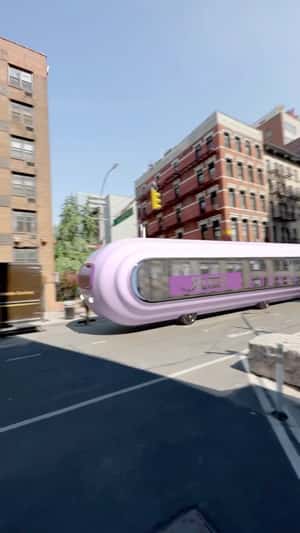 Maybelline Mascara Tram in fake-out-of-home ad of Maybelline New York