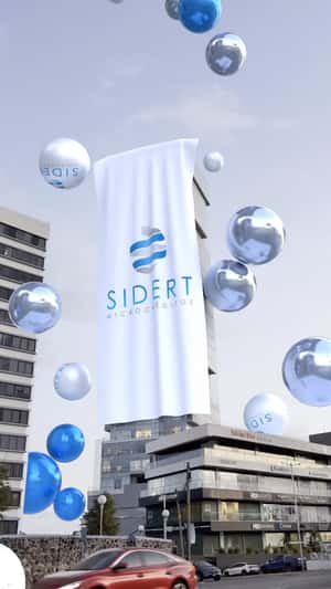 Balls Fall on Skyscraper in a fake-out-of-home ad of SIDERT