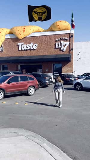 Melting Cheese Flowing in a fake-out-of-home ad of El Huizache