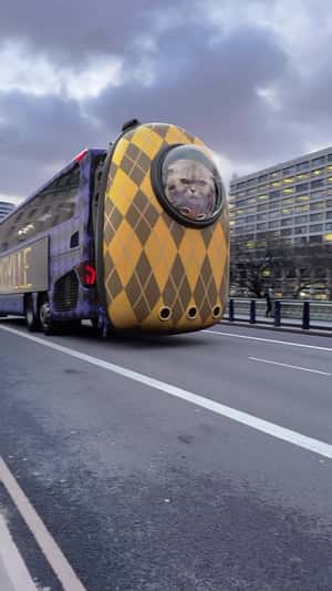Argylle Movie Bus in London in fake-out-of-home ad of Universal Pictures UK