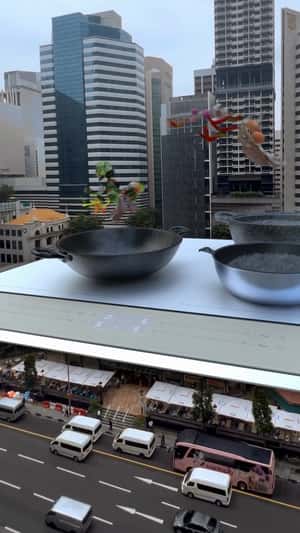 Roof Transforms into Induction Stove in a fake-out-of-home ad of Samsung