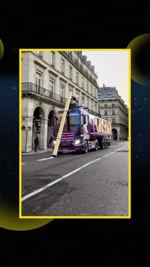 Tank Truck Syphons Street Lines in a fake-out-of-home ad of Netflix