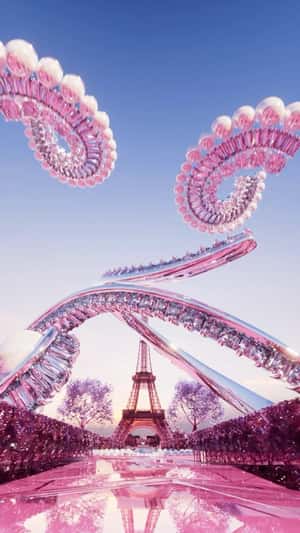 Jewelries Fly Across Crystal-made Cities in a fake-out-of-home ad of Swarovski