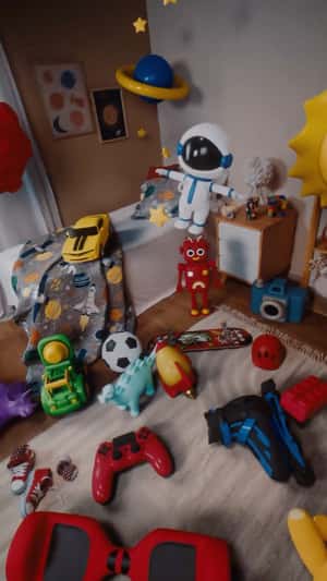 Toys Emerges Form Phone App in a fake-out-of-home ad of Americanas