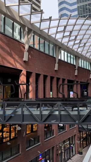 Workout Equipment Drops at Shopping Center in a fake-out-of-home ad of Reformd