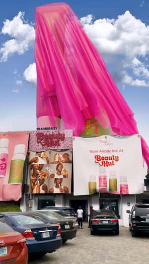 Pink Cloth Unveils Beauty Products in a fake-out-of-home ad of Cape&Coco
