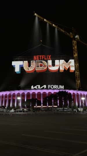 Crane Positions 3D Signage in a fake-out-of-home ad of Netflix