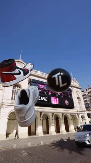 Shoe Box Releases Shoes on Capsules in a fake-out-of-home ad of The Line