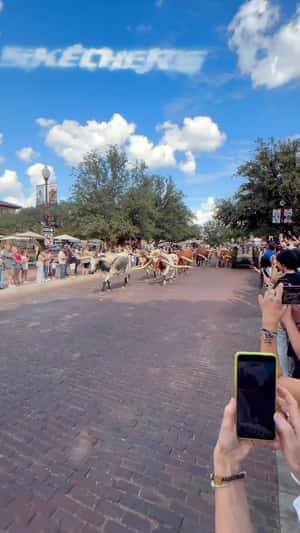 Shoe Tractors Roll on Parade in a fake-out-of-home ad of Skechers