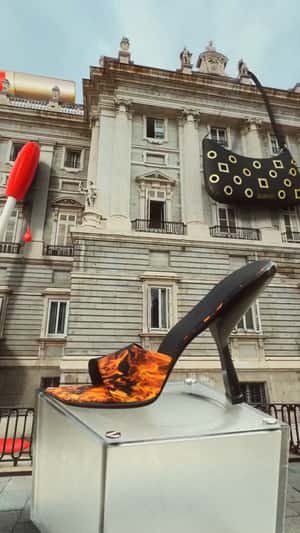 High Heels Unveiled in a fake-out-of-home ad of Shopbop