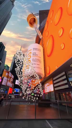 Giant C15 Super Booster serum in fake-out-of-home ad of Paula’s Choice