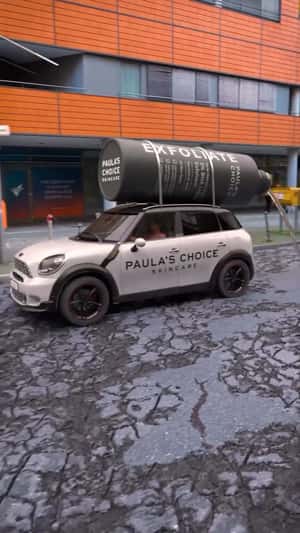 Giant BHA Exfoliant in fake-out-of-home ad of Paula’s Choice