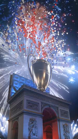 Trophy Emerges at Arc de Triomphe in a fake-out-of-home ad of Paris Saint-Germain