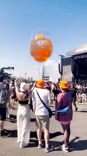  Giant Glass in fake-out-of-home ad of Aperol Spritz