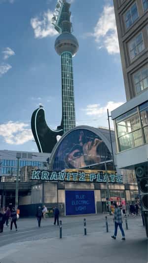 Electric Guitar TV Tower in a fake-out-of-home ad of Lenny Kravitz