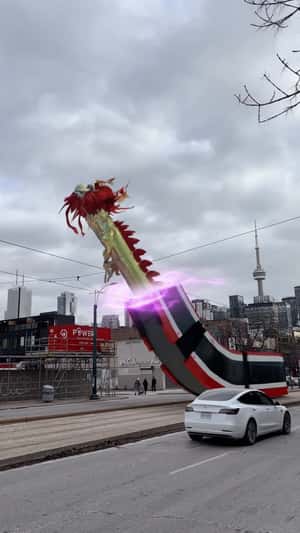 Spadina Avenue, Toronto streetcar, CN Tower