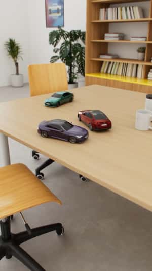 Cars Emerges from Laptop Screen in a fake-out-of-home ad of BMW