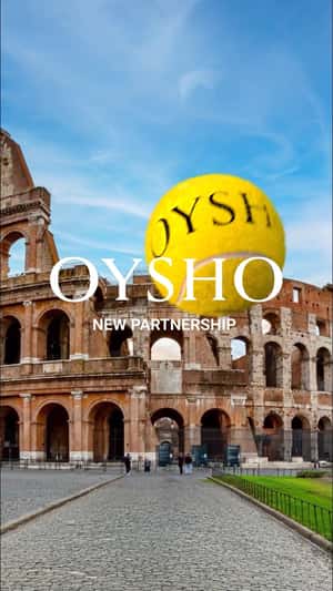 Tennis Ball Bouncing in Landmarks in a fake-out-of-home ad of OYSHO COMMUNITY