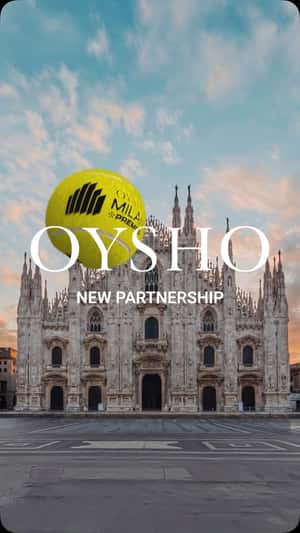 Tennis Ball Bouncing in Milan in a fake-out-of-home ad of OYSHO COMMUNITY