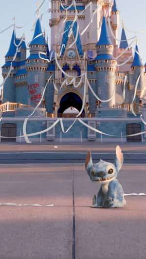 Castle Covered with Tissue Paper in a fake-out-of-home ad of Walt Disney World