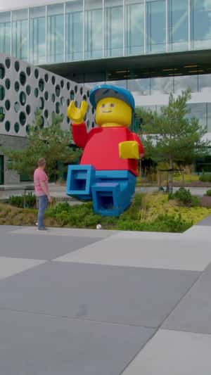 Minifigure Installation Changes Size in a fake-out-of-home ad of LEGO