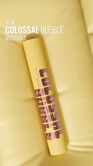 Yellow Bubble on Skyscraper in this fake-out-of-home ad of Maybelline