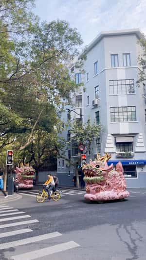 Dragon on Wheels fake-out-of-home ad of Zara